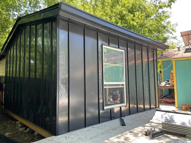 Black standing seam metal wall panels for Metal Roof Installation in Bargersville